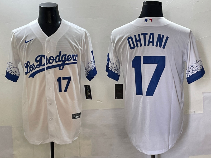Men Los Angeles Dodgers #17 Ohtani white Nike MLB 2025 Jersey style 4->los angeles dodgers->MLB Jersey